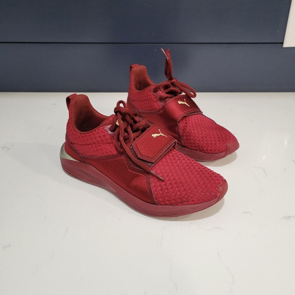 Puma Ignite Flash Sneakers Atheletic Shoes Maroon And Gold Size 9